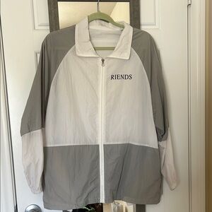 Gray and White Women's Jacket